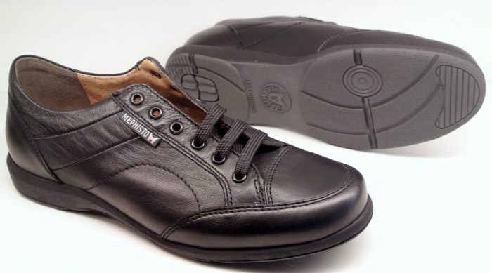 Mephisto BORAN zwart lederen heren sneakers